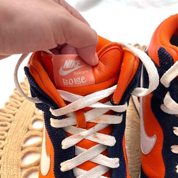 Nike ID Custom Boise Orange/Navy Blue Dunk Hi Sneakers 2011 501997-991 Size 10.5 - Picture 4 of 14